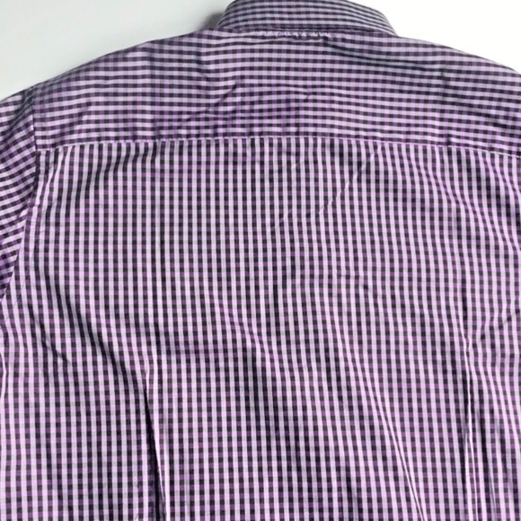 ETON contemporary purple checkered cotton shirt Sz 15 3/4 -40 cm made in Europe - Picture 12 of 12